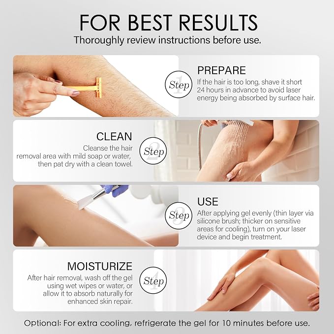 Cooling Gel for Hair Removal Device 300g Soothing Cooling Conductive Gel on - Image 6