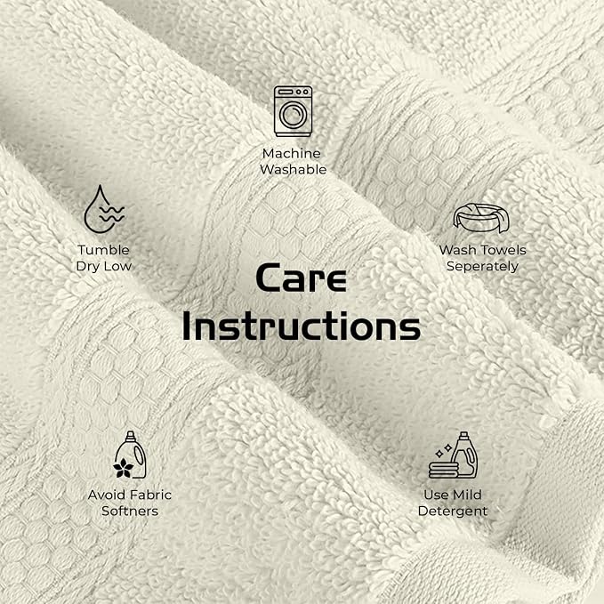 RIVERSIDE 12 Pack Premium 100% Cotton Face Washcloths, 550 GSM, 12 x 12 Inches - Image 6