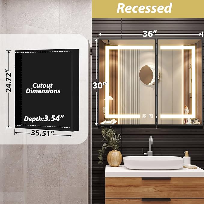 ROOMTEC Lighted Medicine Cabinet - Image 4
