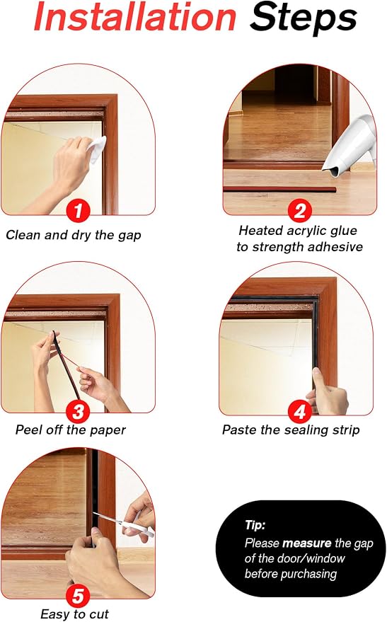 Weather Stripping Silicone Door Seal Strip - Image 4
