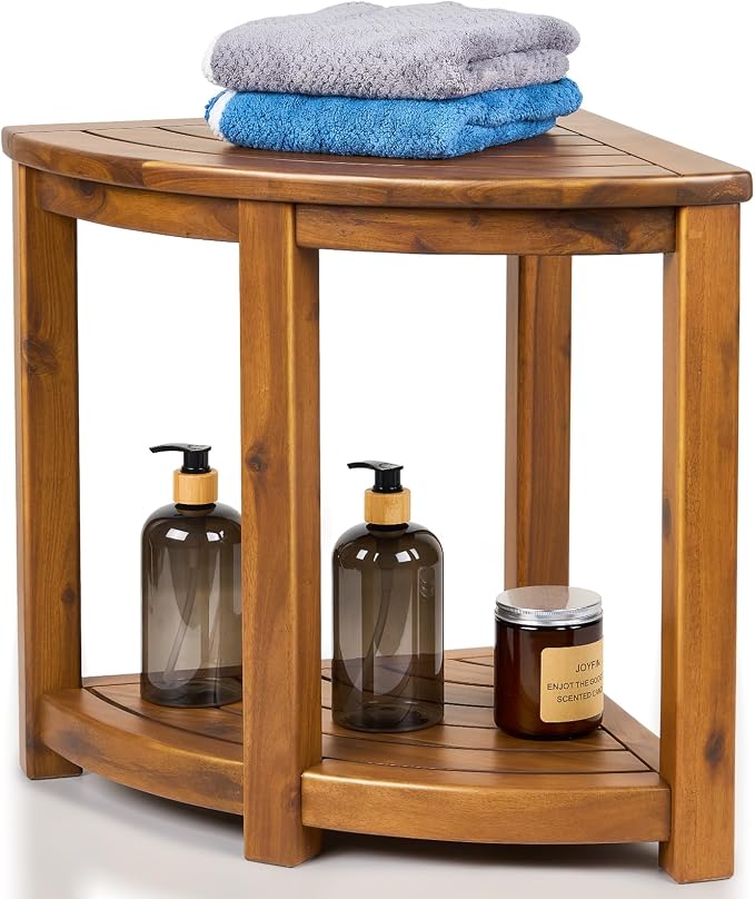 Teak Shower Stool by Upolana