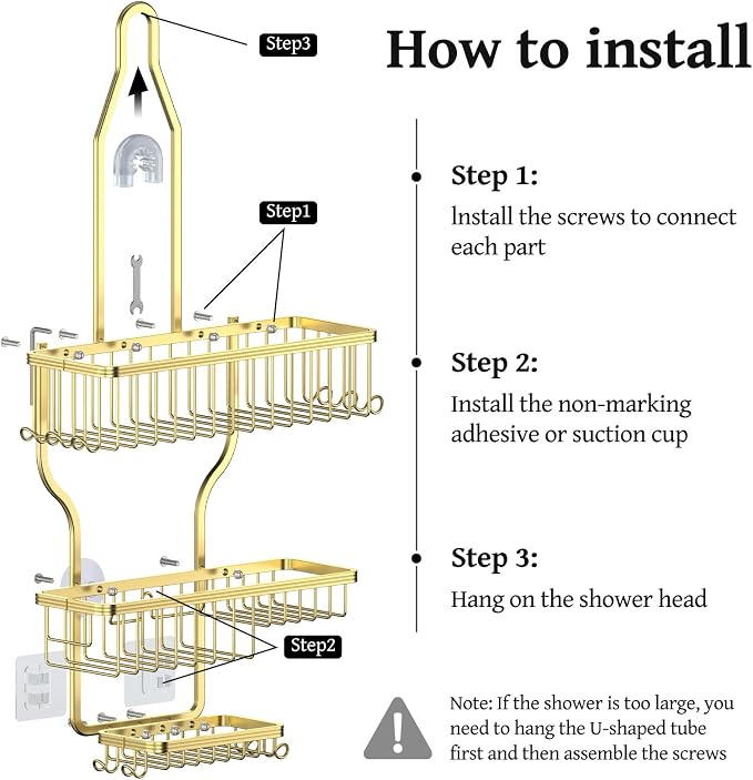 YASONIC Never Rust Shower Caddy Hanging Organizer - Image 7