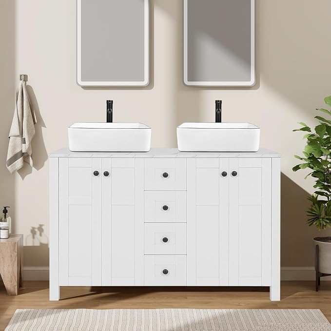 48 inch White Bathroom Vanity by Solidee