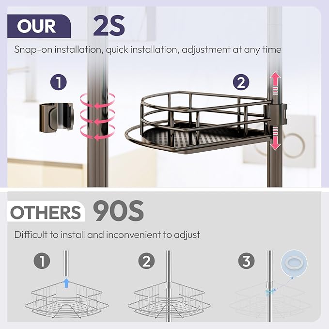 SWTYMIKI Shower Caddy Tension Pole - Image 5