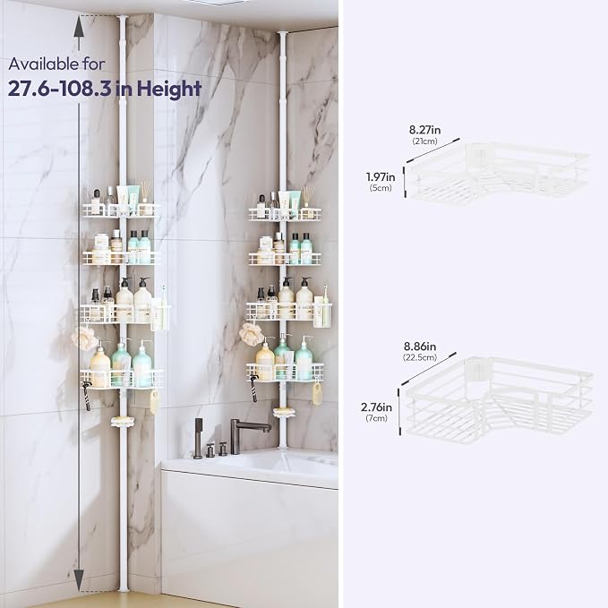 SWTYMIKI Shower Caddy Tension Pole - Image 7