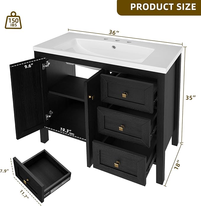 DWVO 36 Inch Bathroom Vanity - Image 2