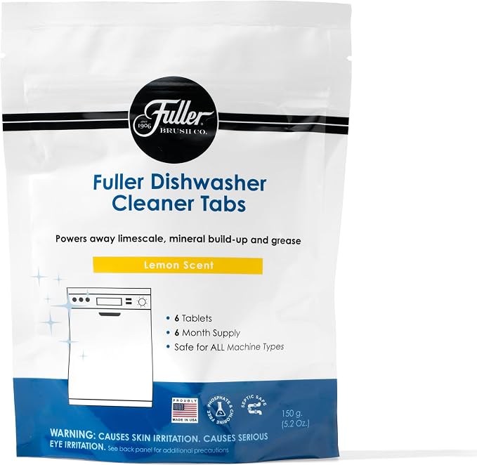 Fuller Dishwasher Cleaner Tabs – Lemon Scent – Eliminates Limescale, Grease & by FullerBrush