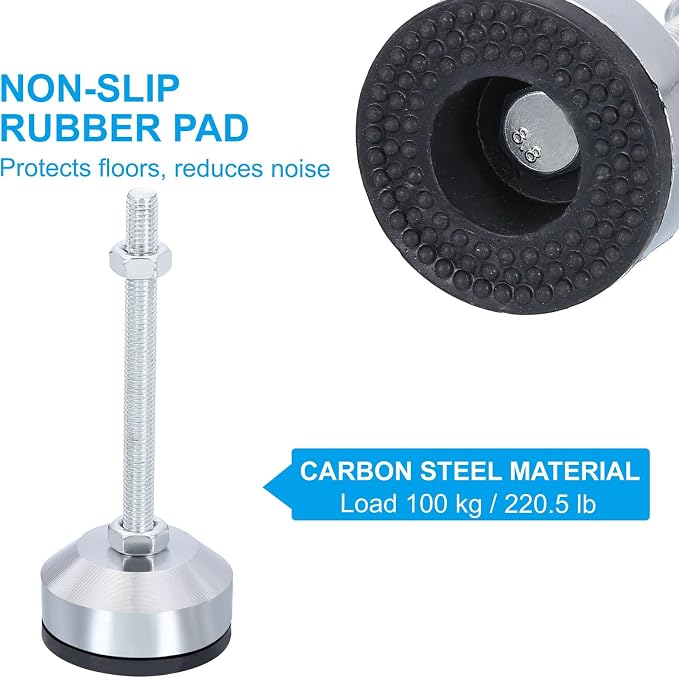 PATIKIL Furniture Leveling Feet 2" Dia Base M8 Thread - Image 3