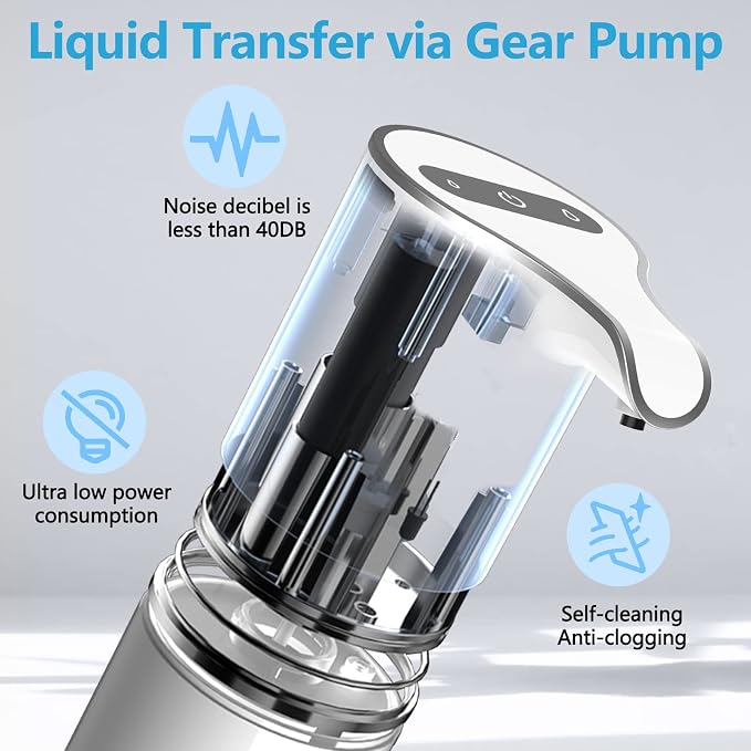YIKHOM Automatic Liquid Soap Dispenser, 15.37 oz/450mL Soap Dispenser, - Image 4