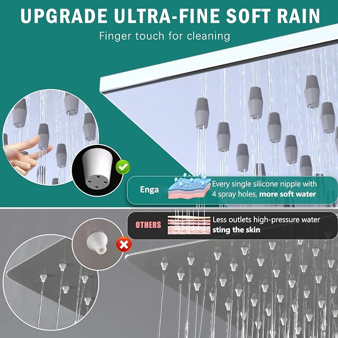 ENGA Shower System with Tub Spout, Bathtub Shower Faucet Combo Set - Image 8