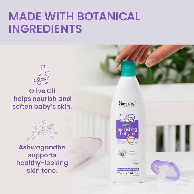 Himalaya Nourishing Baby Oil, Light & Non-Greasy - Image 3