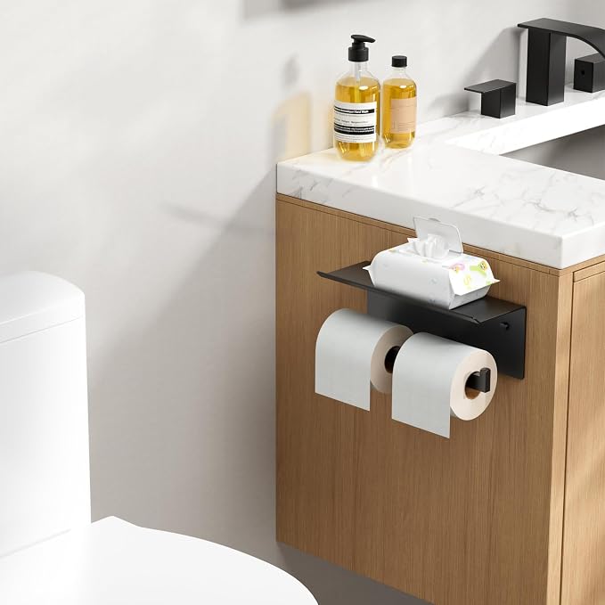 FORIOUS Black Toilet Paper Holder - Image 7