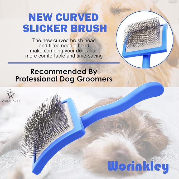 Slicker Brush for Dogs, Professional Pet Doodle Grooming brushes for - Image 3