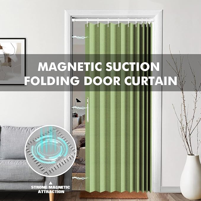 100% Blackout Fabric Folding Door Curtain - Image 2