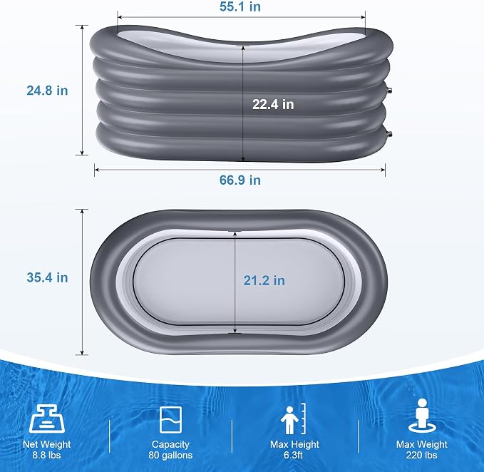 BINYUAN Inflatable Bathtub for Adults - Image 2