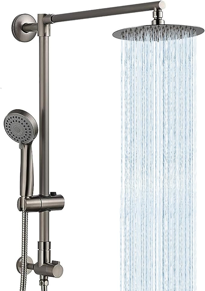 Fennocasa Polaris 1 Rain Shower System, includes 8” Rainfall Shower Head by Fennocasa