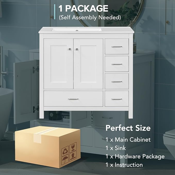 Harper & Bright Designs 36" Bathroom Vanity - Image 8