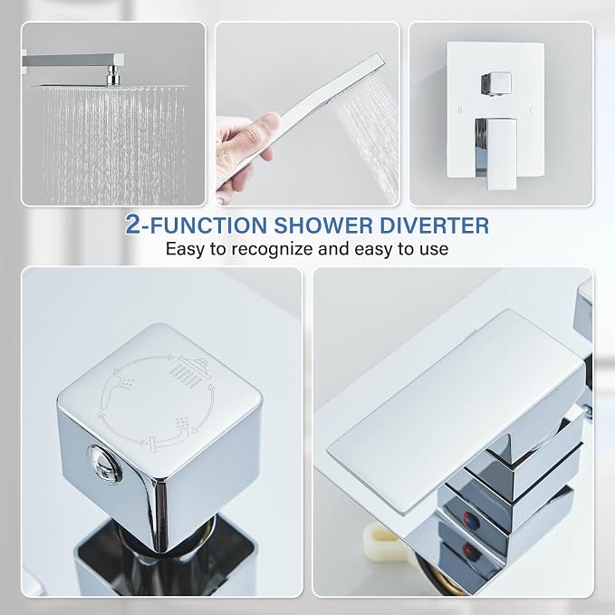 Shower Faucet Polished Chrome Shower System - Image 5