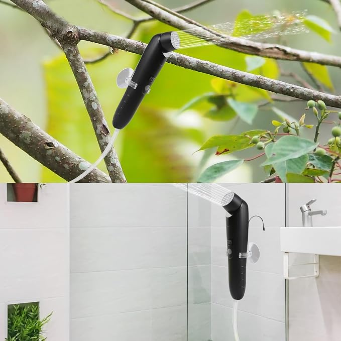 Portable Outdoor Shower, Handheld Electric Shower+8L Water Bag, IPX6 Waterproof - Image 4