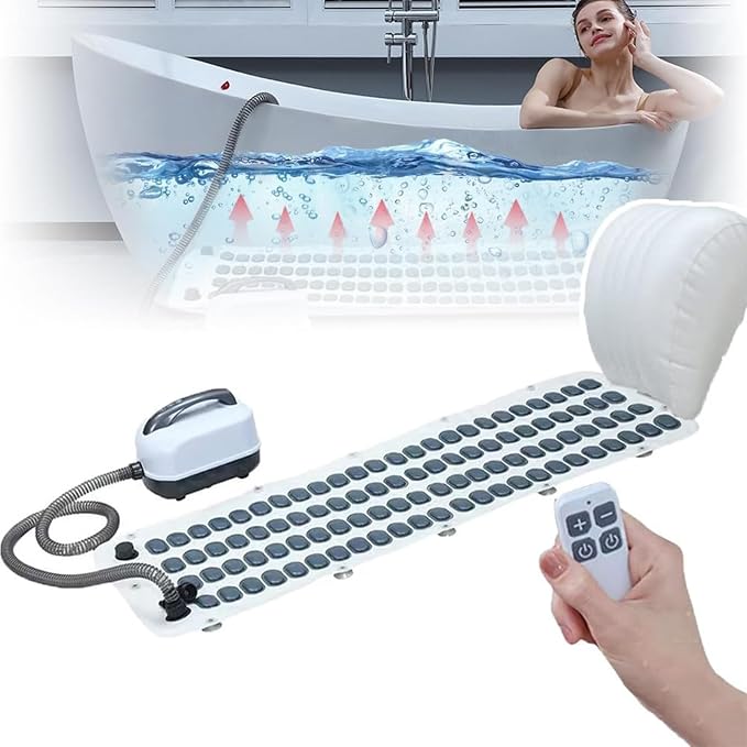 Wavemat Bathtub Massage Cushion, 6-Speed Bubbles Wave Mat - Image 2