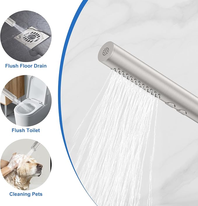 RUMOSE Wall Mount Bathtub Faucet Waterfall Tub Faucet - Image 8