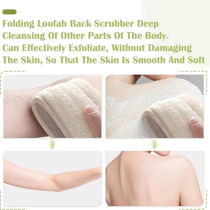 Natural Loofah Sponge Back Scrubber - Image 7