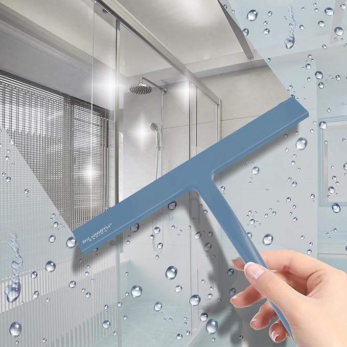 Richmirth Shower Glass Cleaner Squeegee, 9 Inch Width Silicone Bathroom Squeegee - Image 5