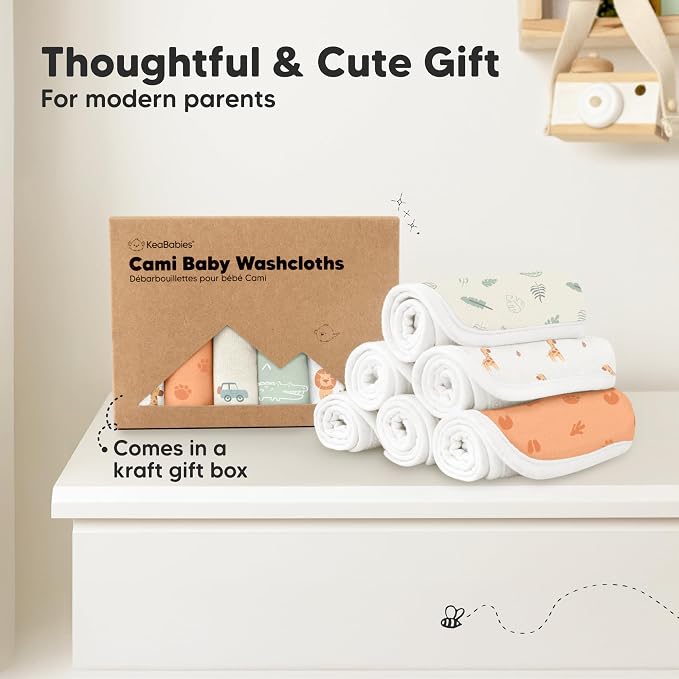 6-Pack Cotton Baby Washcloths for Newborn - Image 8