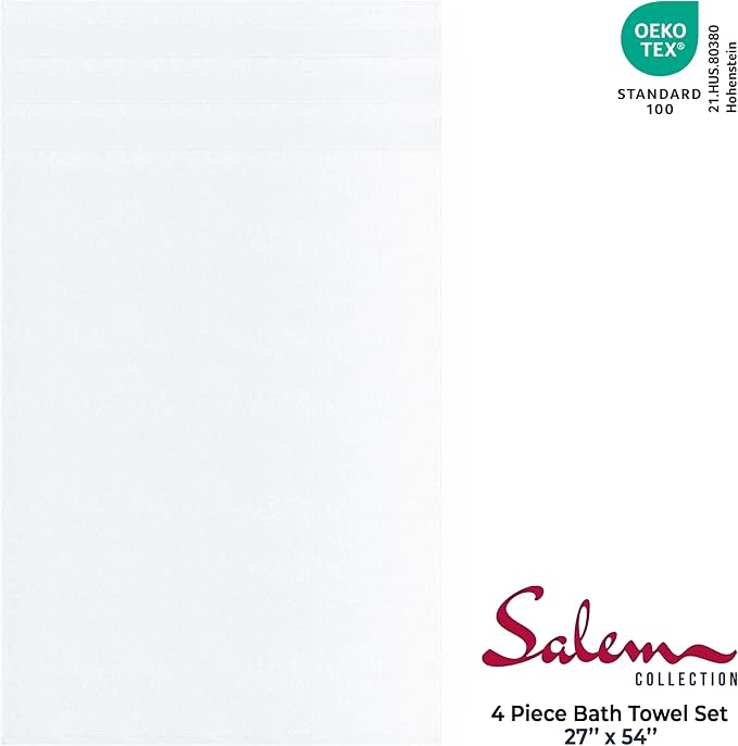 American Soft Linen Salem 100% Cotton Turkish 4 Piece Bath Towels - Image 4