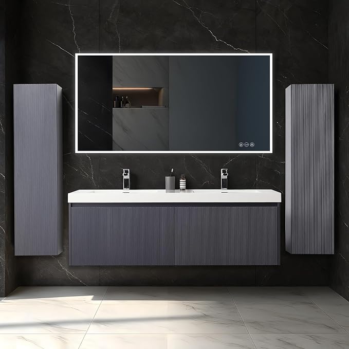 Blossom 60 Inch Double Sink Bathroom Vanity by BLOSSOMKitchenBath