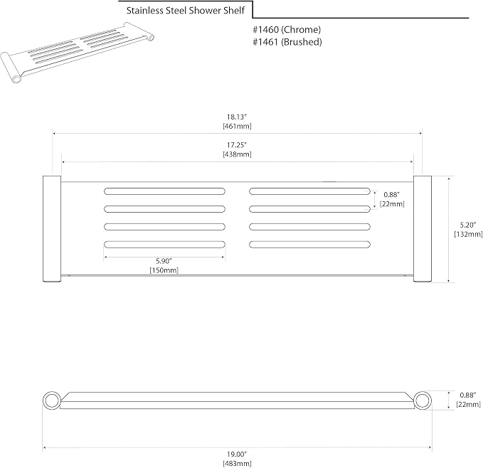 Gatco 1460 Elegant Shower Shelf - Image 2