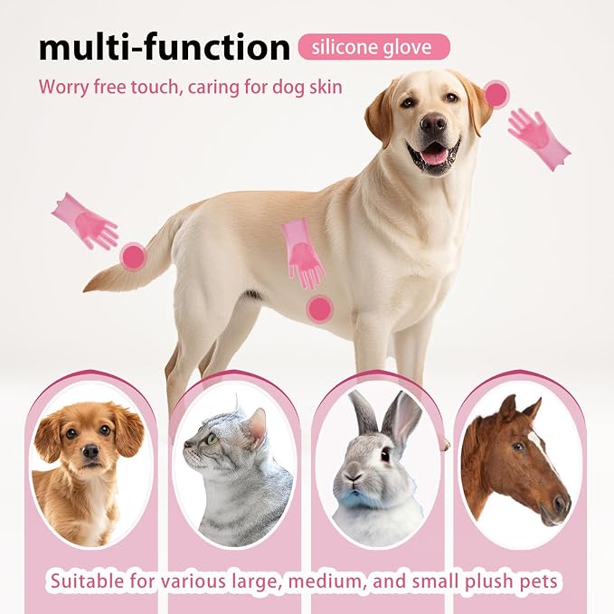 Dog Shampoo Brush, Dog Bath Brush, and Dog Washing Gloves | Essential Dog Bath - Image 4