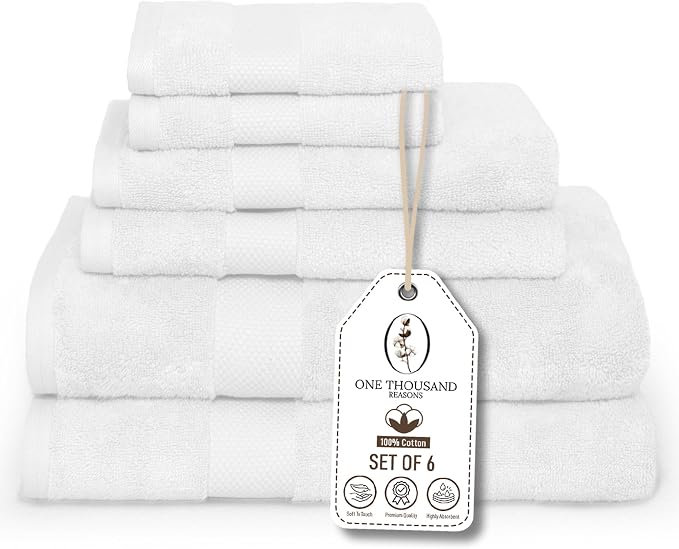 Premium Staple Cotton Bathroom Towel Set by ONETHOUSANDREASONS