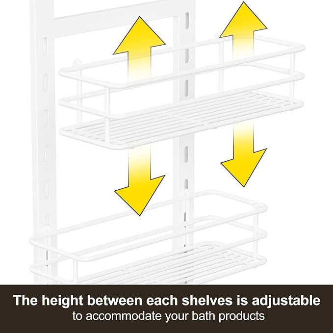 Orimade Adjustable Anti-slip Shower Caddy over Shower Head, Rustproof Bathroom - Image 4