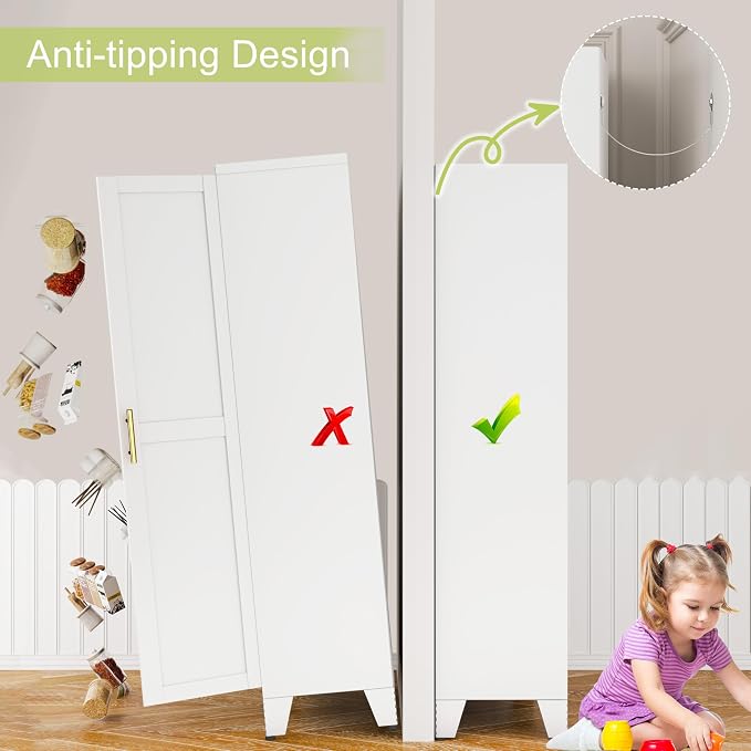 Metal Pantry Cabinet, Kitchen Pantry Storage Cabinets - Image 7