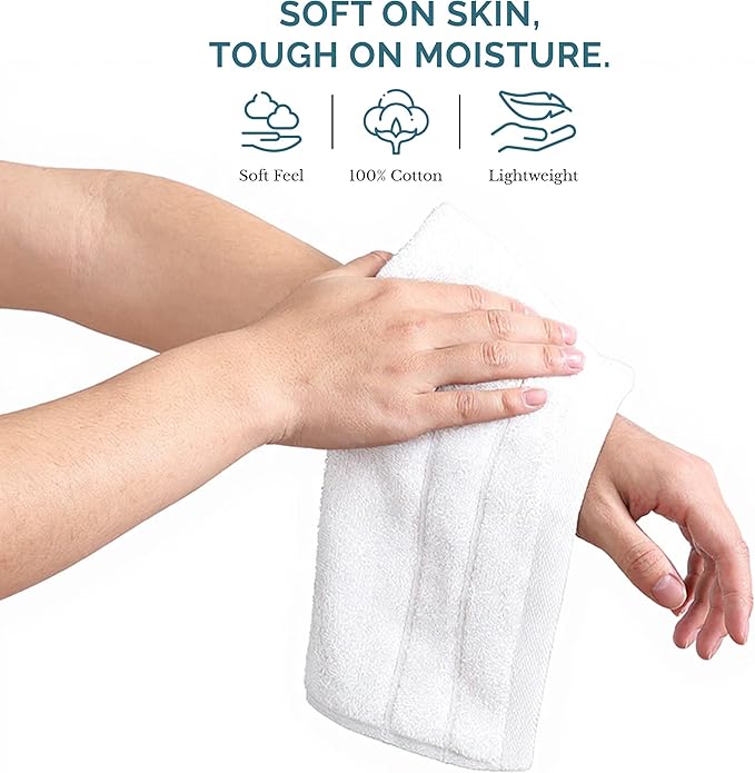 Casa Platino 100% Cotton Washcloths 6 Pack - Image 4