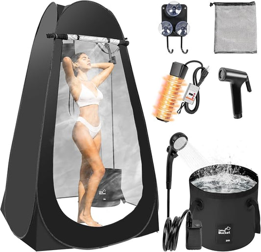 Portable Hot Shower Tent for Camping, Pop Up Privacy Tent by G2GO2GETHER