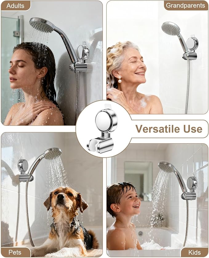 JOTPE Shower Head Holder Suction, Rotatable and Adjustable Shower Head Holder - Image 2