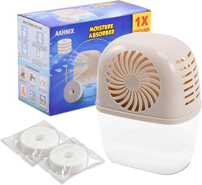 Humidity Absorber with 2 Pack Moisture Absorber Refills Tablets, 15.9oz- 7"H × by Unknown
