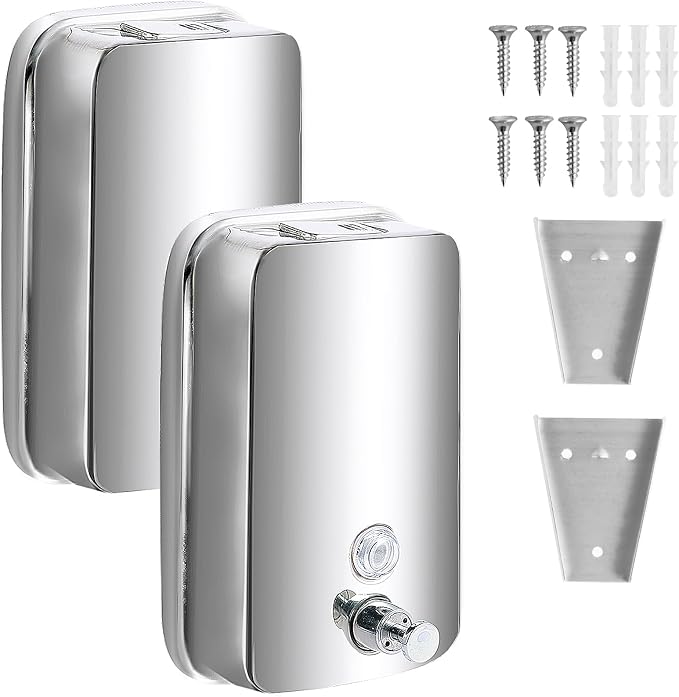 2 Pack 1000ml Hand Soap Dispenser, Commercial Soap Dispenser Wall Mounted by Unknown
