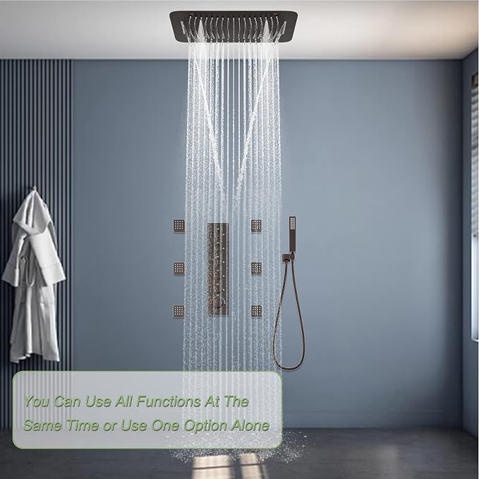 Thermostatic Shower System Oil Rubbed Bronze Rain Shower System - Image 8