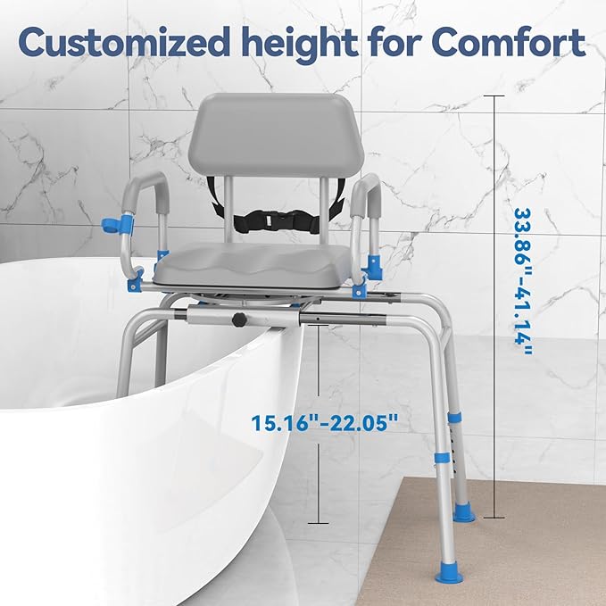 FSA/HSA Eligible Sliding Shower Chair Tub Transfer Bench - Image 4