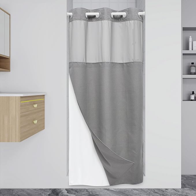Stall No Hook Shower Curtain by EUTXL