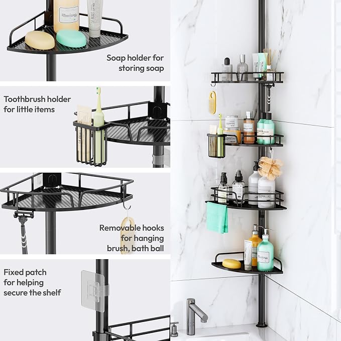 SWTYMIKI Shower Caddy Tension Pole - Image 6