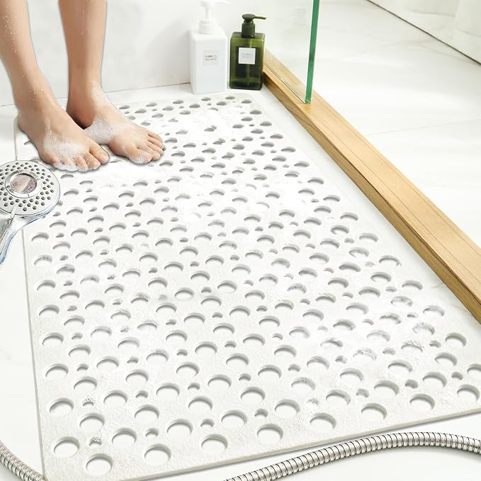Extra Large Shower Mat Non Slip, 47 * 31 Inch Bath Mat by Tiamo