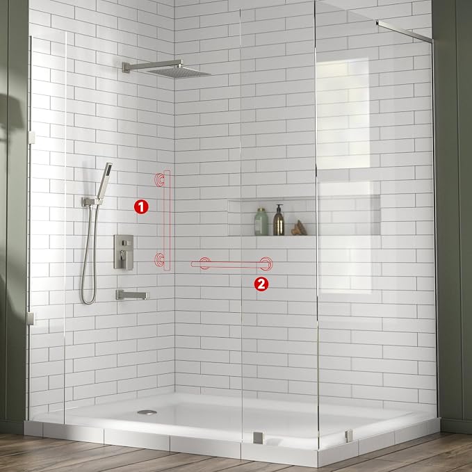 Lava Odoro Shower Grab Bar, Modern Stainless Steel Handicap Grab Bar - Image 7