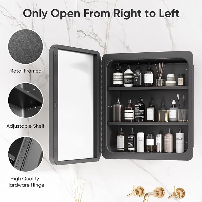 Rresyet 18 x 20 Bathroom Mirror Cabinet - Image 4
