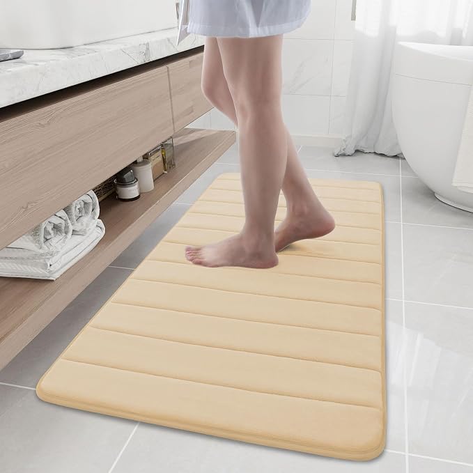 Buganda Memory Foam Bath Mat, Ultra Soft and Non-Slip Bathroom Rugs, Water by Buganda