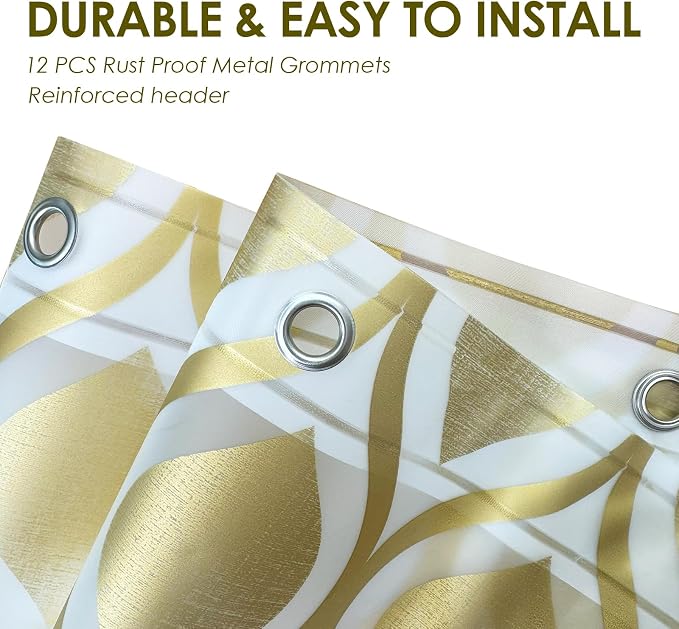 Plastic Shower Curtain Liner, Waterproof Printed PEVA Shower Curtain - Image 6