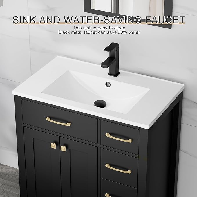LUCKWIND 30" Modern Bathroom Vanity - Image 5